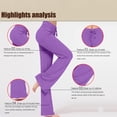 thumbnail image 4 of JGTDBPO Plus Size Bootcut Yoga Flare Leggings For Women High Waisted Crossover Workout Lounge Bell Bottom Jazz Dress Pants Long Palazzo Pants, 4 of 4