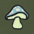 thumbnail image 2 of Dalix Mushroom Glow in the Dark Embroidered Zip Hoodie Fleece Fungi Long Sleeve Pocket Warm Soft Mens in Military Green 2XL XX-Large, 2 of 5