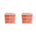 thumbnail image 2 of relayinert Plastic Functional And Stylish Jiugongge Storage Drawer - Easy Access With Multiple Colors pink Six Palaces Grid 2Set, 2 of 6