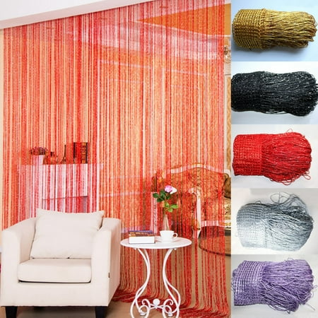 Beaded Doors Moaere Door String Curtain Beads Window Panel Room Divider Crystal Tassel Fringe Beaded Today's Specials ()