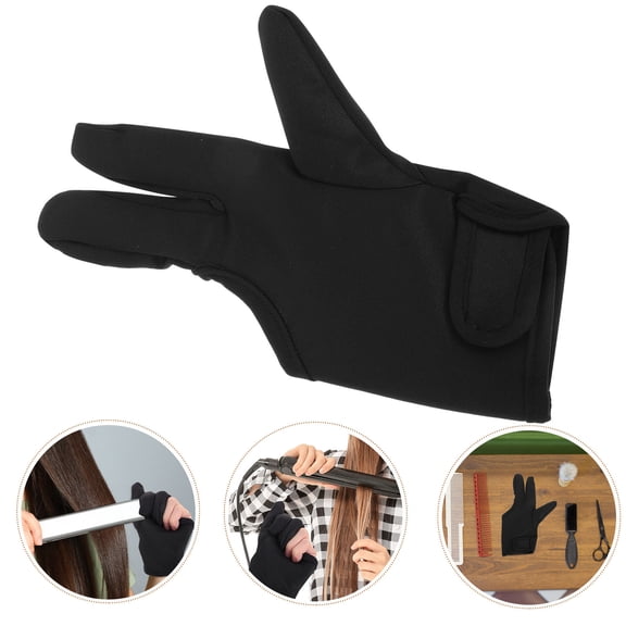 ETEREAUTY Black Hairdressing Gloves with Thick Material for Comfortable and Secure Fit