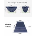 thumbnail image 5 of Navy Blue Striped Sheer Waterfall Valance Curtains for Window, Vintage Stripes Ombre Rod Pocket Sheer Topper Swag Curtains for Living Room, Kitchen 38.5"W x 47.2"L, 1 Panel, 5 of 7