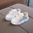 thumbnail image 1 of Led Children Glowing Shoes Baby Sneakers With Light Up Sole Led Luminous Shoes For Girls Boys Sneakersone Pair-white, 1 of 5