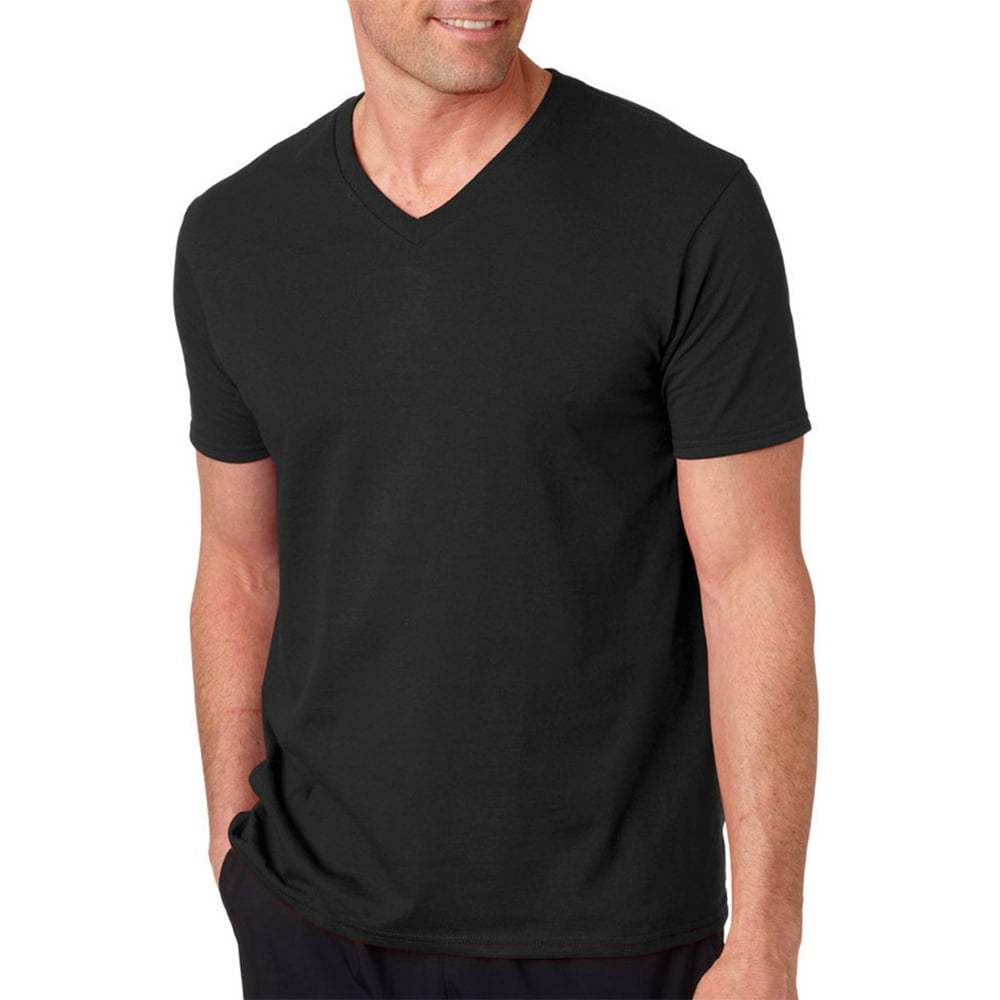 Gildan 64V00 Gildan Softstyle Adult VNeck TShirt Black2XLarge