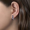 thumbnail image 4 of Clip On Hoop Earrings Featuring Vintage Magazine Style and Blue Zircon, 4 of 6