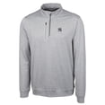 thumbnail image 2 of Men's Cutter & Buck  Gray New York Yankees Stealth Heathered Quarter-Zip Pullover Top, 2 of 3