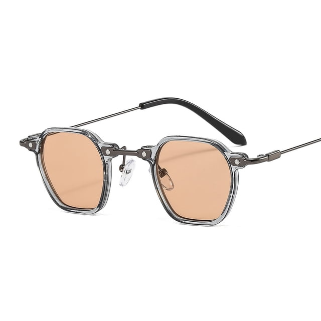 Gafas de sol de estilo hip hop personalizadas con montura pequeña estilo punk para hombre y mujer
