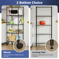 thumbnail image 5 of FDW 5-Tier Metal Wire Garage Storage Rack Shelf Unit For Garage/Kitchen,With Wheels,Black, 5 of 7
