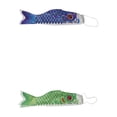 thumbnail image 1 of 2x Japón Koi Carp Windsock Streamer Decoración de cometa Koinobori japonesa Azul 55cm Verde 55cm, 1 of 9