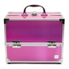 Caboodles Miami Beat Cosmetic Train Case, Iridescent Pink Patent, Medium