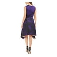 thumbnail image 2 of NATORI Womens Purple Sleeveless Above The Knee Fit + Flare Party Dress 4, 2 of 4
