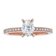 thumbnail image 2 of 14K Rose Gold 1 cttw. Certified Diamonds Oval-cut Engagement Ring by Hollywood Hills Jewelers, 2 of 6