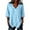 Blue, variant on Cilsoka Cotton Linen Short Sleeve Button Down Blouses for Women Wrap V Neck Summer Tops 2026 Dressy Casual Trendy Shirts