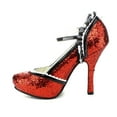 thumbnail image 5 of Ellie Shoes E-453-LACEY  4" Heel Womens Costume Sandal. 5 / Red, 5 of 6