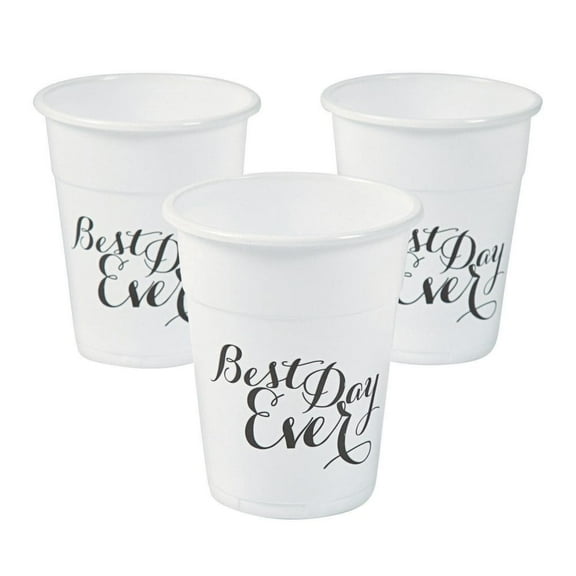 Best Day Ever Disposable Cups - Party Supplies - 50 Pieces