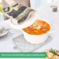thumbnail image 3 of Yayeee Pot Holders Kitchen Heat Resistant with Pocket 7"x9.8" Cotton Oven Cooking Hot Pads, Black Halloween Cat, 3 of 7