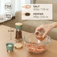 Vucchini Pepper Salt Grinder, Set of 2 Pepper Crusher Manual Mill Shakers with Adjustable Coarse Ceramic Blades, Kitchen Chef Gifts
