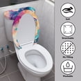 thumbnail image 3 of HELLHERO Marble Pattern 2 Piece Set Toilet Covers Set Adjustable Polyester, Elastic Bottom, Modern Bathrooms, 3 of 4