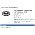 thumbnail image 2 of Front Brake Rotor - Compatible with 2007 - 2018 ES350 2008 2009 2010 2011 2012 2013 2014 2015 2016 2017, 2 of 2