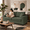 Dark Green, variant on Mid-Century Modern Loveseat Sofa, 69 Inch 2-Seater Couch with 2 Throw Pillows, Premium Textured Fabric Small Space Sofa with High Backrest for Living Room, Apartment, Office, Dark Gray