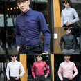 thumbnail image 2 of Camisa De Los Hombres De Manga Larga Camisas De Polo Formal Tops Para Hombre Coreano Más El Tamaño De La Blanca De Trabajo De Negociospangjing, 2 of 4