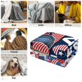 thumbnail image 3 of TOPRenddon Independence Day Flannel Blanket - 70x100cm Patriotic Outdoor/Indoor Throw for Camping, Travel & Sofa Use (Red/White/Blue), 3 of 3