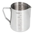 thumbnail image 1 of Jarra para espumar leche, jarra de café para hacer espuma de acero inoxidable con escala medidora para fiesta en casa, Bar, 550ML, 1 of 14