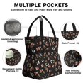 thumbnail image 3 of Pioneer Flower Floral Print Pattern Drawstring Lunch Bag Women - Drawstring Lunch Bag Insulated for Work Office - Stain-Resistant Large Lunchbags for Women with Multi-Pockets, 3 of 6