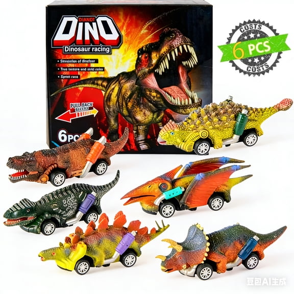 6 Pcs Toy Cars for kids, Friction Pull Back Play Car Vehicle Party Favors, Toy Trucks for Boys 2 3 4 5 6 Years Old