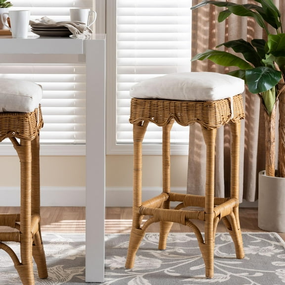 bali & pari Muy Boho Bar Stool, Bar Height, Honey