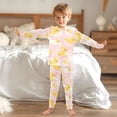 thumbnail image 6 of Yellow Duck Cloud Pattern Cotton Pajamas 2 Piece Set Sleepwear Soft and Comfortable Homewear Nightwear, 6 of 7