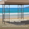 thumbnail image 6 of Sunjoy 10 ft. x 12 ft. Soft Top Gazebo with Khaki 2-Tier Canopy and Ceiling Hook, 6 of 12