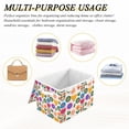 thumbnail image 6 of Yayeee Collapsible Cube Storage Bin with Lid Fabric Closet Decorative Basket with Handles, Colorful Abstract Flowers, 6 of 7