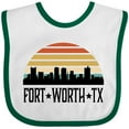 thumbnail image 3 of Inktastic Fort Worth Texas Skyline Retro Boys or Girls Baby Bib, 3 of 4