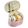 thumbnail image 6 of Unique Bargains Makeup Bag Marble Cosmetic Travel Bag Make Up Brush Organizer Bag Storage for Women Pink 8"x6"x5", 6 of 6