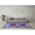 thumbnail image 3 of Ahgly Company Machine Washable Indoor Rectangle Persian Blue Traditional Area Rugs, 2' x 3', 3 of 4