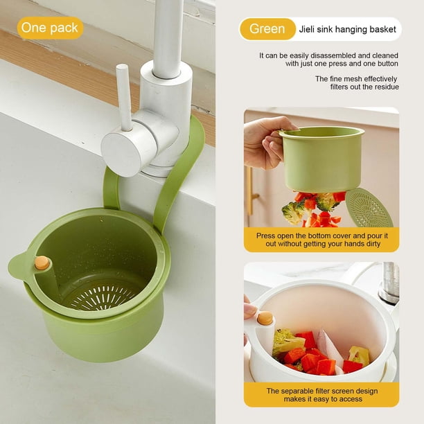 Aparatos de cocina, accesorios de cocina, utensilios de cocina, cesta colgante para fregadero, cesta separadora para fregadero de cocina, cesta filtrante para alimentos, cesta filtrante para limpieza