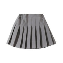 Girls Pleated Mini Skirt High Waist Uniform Skirt with Built-in Short A-Line Skirt Trendy Tennis Skirt GY1 4-5 Years