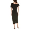 thumbnail image 2 of Anne Klein Women's Black Sheath Short sleeves Midi Zipper Dress Size 10 NWT, 2 of 2