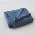 thumbnail image 2 of Chezmoi Collection Cotton Removable Duvet Cover for Weighted Blankets 41"x60", Riviera Blue, 2 of 6