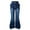 Blue, variant on Sweet & Edgy Flare Jeans for Teens High-Stretch Slim-Fit Pants with 3D Bow Detail Schoolwear for Girls (Ages 8-14) Flattering Straight Legs Slightly Flared Design Multiple Colors Available,130,Blue