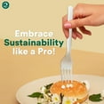 thumbnail image 7 of ECO SOUL Plant-Based Compostable Cutlery Set – Forks, Spoons, Knives – 24 Count, 7 of 7