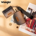 thumbnail image 5 of Wrangler KeyChain Wallet Wristlet Wallets for Women Dual Pouch Wristlet Rfid Blocking Credit Card Holder Wallet, Gradient-Brown, 5 of 9