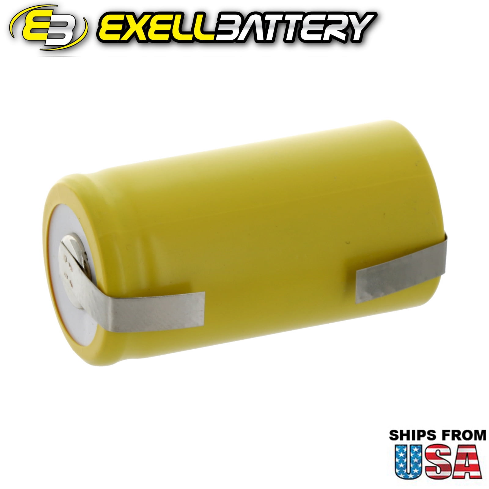 Exell C Size 1.2V 3000mAh NiCD Rechargeable Battery with Tabs