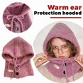 Universal Cold Weather Warm Earmuff Hood 3-in-1 Winter Hat Ear Warmer Neck Scarf Soft ...