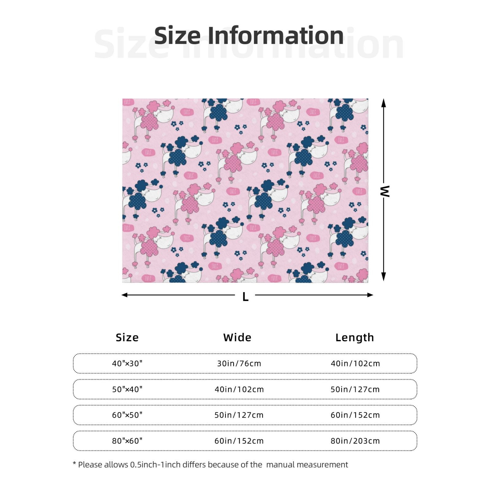 Throw Blanket for Couch - Abstract Pink Cute Poodle Dog Soft Comfy Lightweight Cozy Warm Throw Blanket, Fuzzy Plush Flannel Blanket & Throws for Sofa and Bed All Season