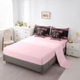thumbnail image 5 of spefrowx Leopard Print Bowknot Full Size Bedding Sets for Girls, Pink Black Fashion Style Full Size Bed in a Bag, Pink Reversible, 7 Pieces, 5 of 6