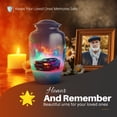 thumbnail image 5 of Yatskia Colorful Lightning Car Small Funeral Keepsake Urn for Ashes Adult Male, Large Memorial Burial Urns for Human Ashes Adult Female, (Classic 10 Inch and 3 Inch), 5 of 8