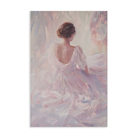 Stupell Industries Traditional Graceful Woman in Blush Gown Canvas Art, 16 x 24, by Petals Prints Design