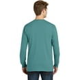 thumbnail image 2 of Port & Company Pigment Dyed Long Sleeve Pocket Tee (PC099LSP) Peacock, 4XL, 2 of 2